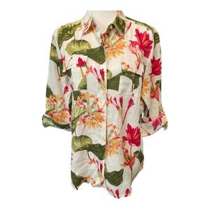Tommy Bahama Linen Top Ladies Size M